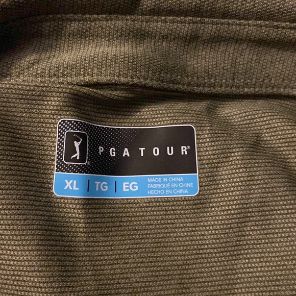 PGA Tour Long Sleeve Polo Shirt Green Size XL - Picture 4 of 4